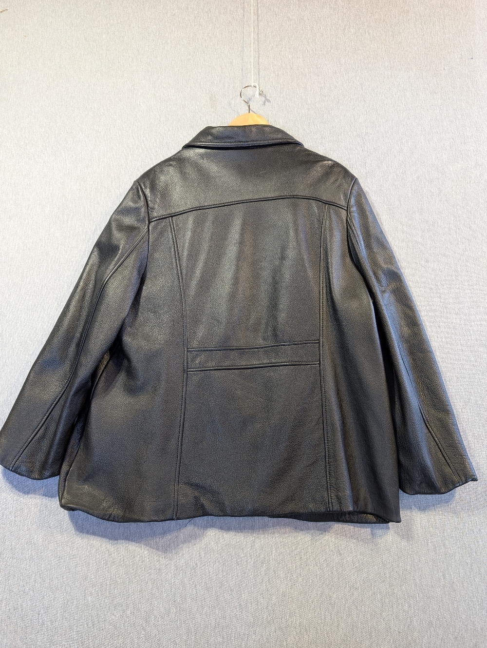 Danier Genuine Leather Coat Women's 3XL Black - Picture 15 of 16